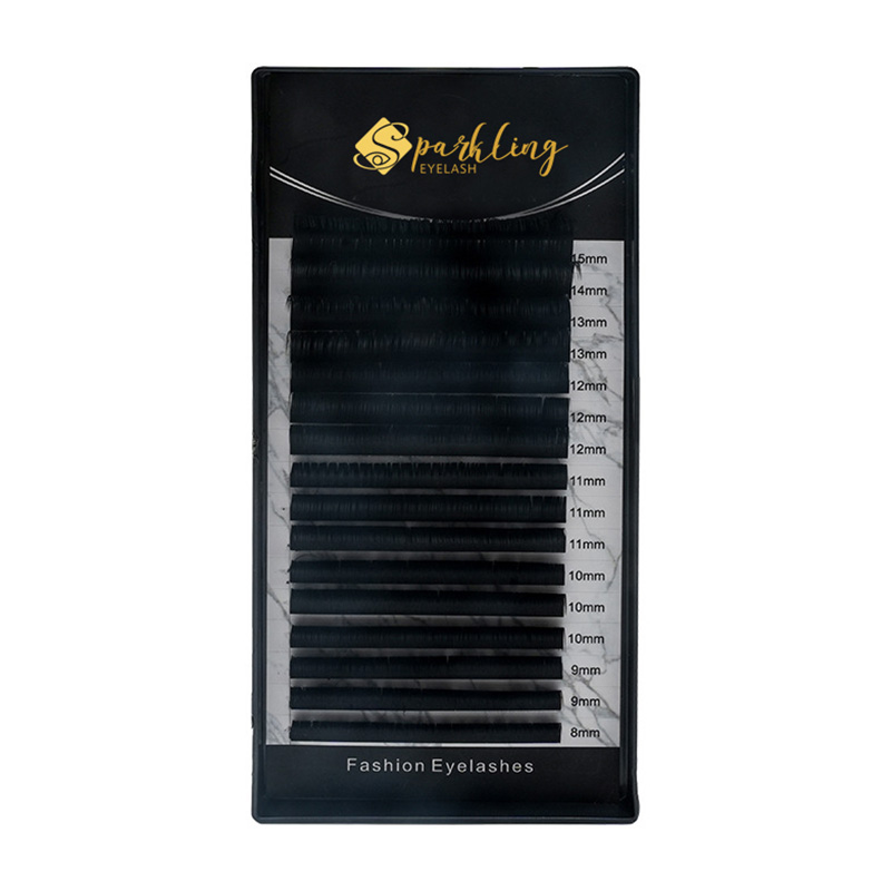 0,05 D Curl күңгірт қара көлемді кірпіктерді ұзарту