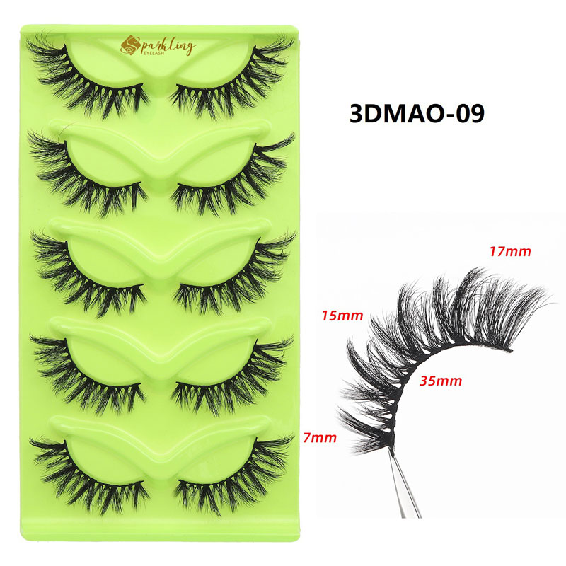 5 жұп Wispy Cat Eye кірпіктері