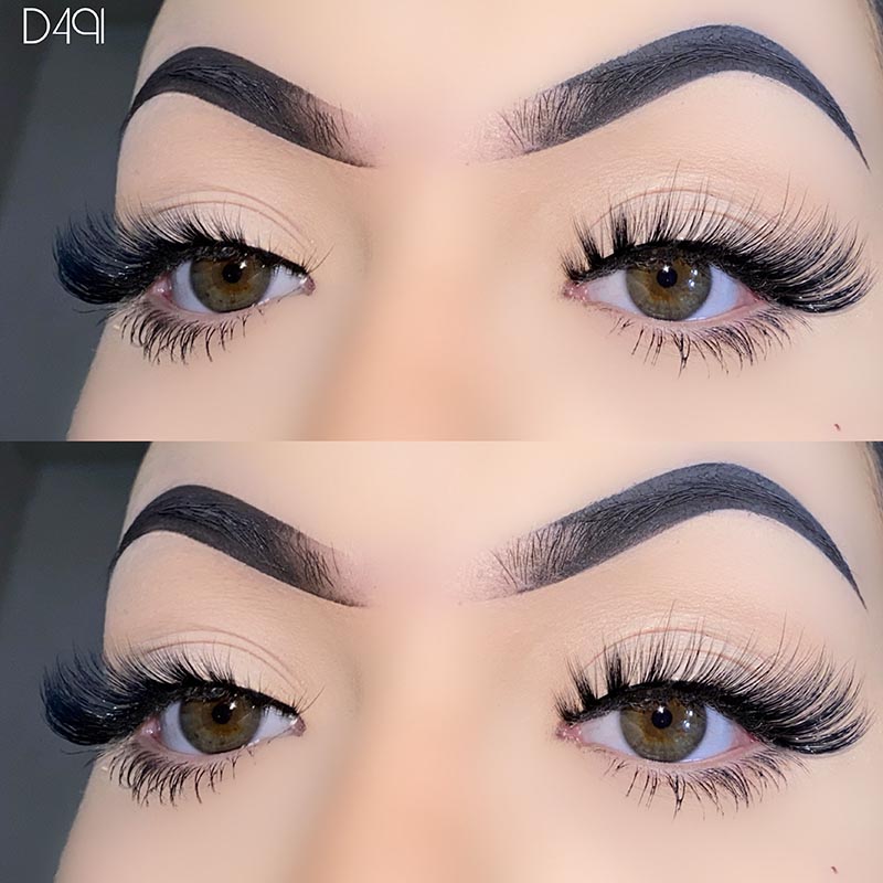 Табиғи көрініс L Curl күзен үлпілдек мысық көзді кірпіктер