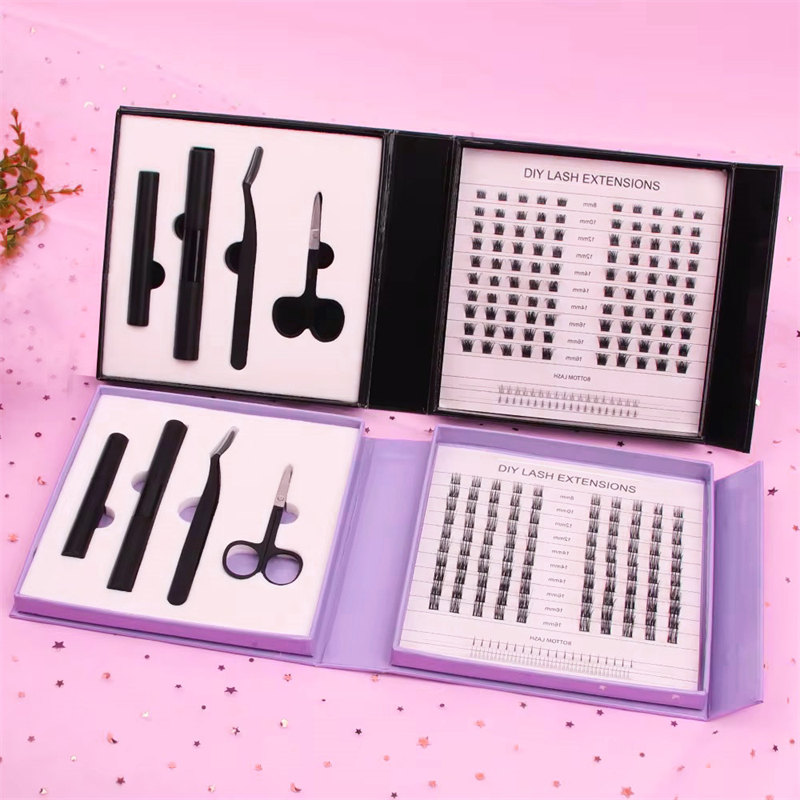 DIY кірпік байлау және тығыздағыш кірпік ұзарту жинағы